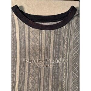 Mens SS T-shirt Loose Fit Embroidered w Strange Paradise Altered State SMALL TEE